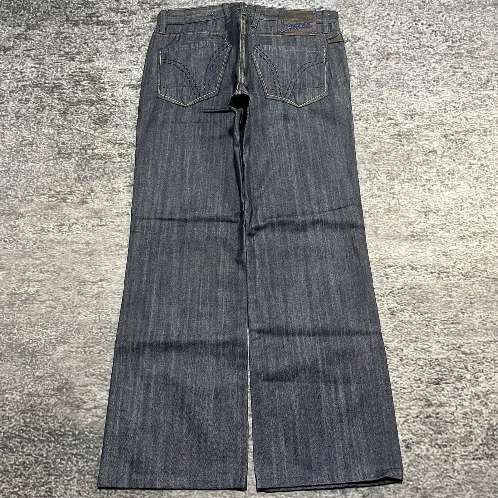 NWT Vintage Vigoss Studios Jeans Mens 38x34 Blue Bootcut Wide Leg Y2K 2000s
